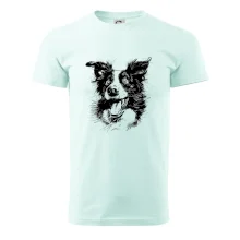 Čiernobiela karikatúra Border kólia