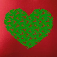 Vianočné jelene v srdci