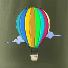 Teplovzdušný balón v oblakoch