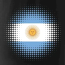 Argentína vlajka bodkovaná