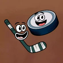 Parové tričko - Puk a hokejka