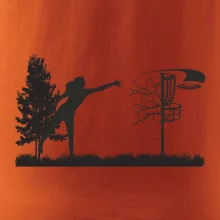 Disc golf - žena čierny obrázok