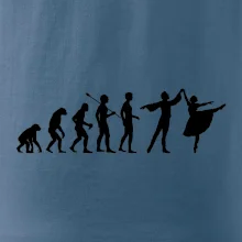 Evolúcia tanec - muž a žena so sukňou