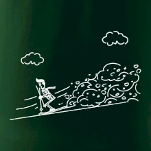 Kreslený lyžiar na horách Kreslený lyžiar na horách