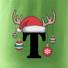 Vianočné rodinné tričká - písmeno a čiapka