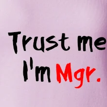 Trust me I´m  Mgr. / Ver mi som Magister.