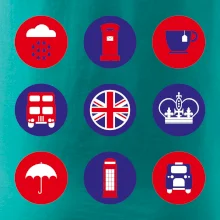 Anglicko symboly v kruhoch