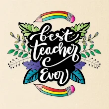 Farebné ceruzky best teacher ever