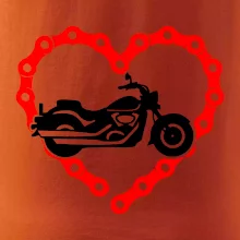 Moto srdce reťaz - chopper