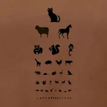 Očný test zvieratká Očný test zvieratká