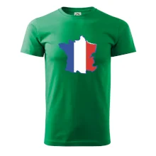 Francúzska vlajka mapa obrys