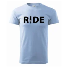 Ride - nápis s cyklistom Ride - nápis s cyklistom
