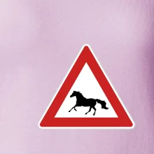 Dopravná značka - Pozor kôň bežiaci