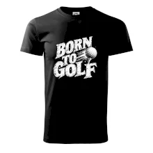 Born to golf černobílý drsný potisk