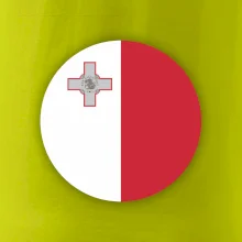 Vlajka Malta guľatá na prsník