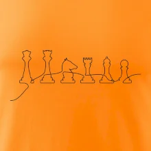 Šachové figúrky v rade - obrys