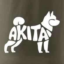 Akita Inu - Nápis v tele