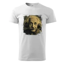 Albert Einstein so slúchadlami Albert Einstein so slúchadlami