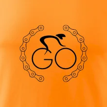 Logo cyklistu a reťaz