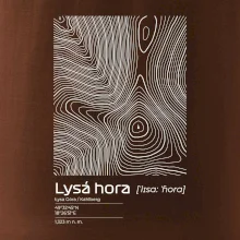 Lysá hora - vrstevnice v obdĺžniku