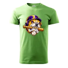 Baseballový buldok s pálkou