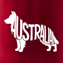 Austrálsky Ovčiak - nápis v tele