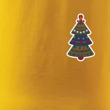 Folklór na prsníku vianočný stromček