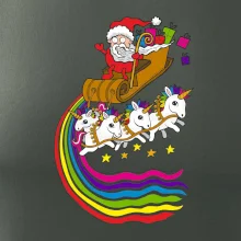 Santa a jednorožce (Pecka design)