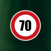 Dopravná značka - obmedzenie rýchlosti 70 Dopravná značka - obmedzenie rýchlosti 70