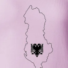 Albánsko obrys mapa