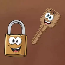 Parové tričká - Zámok a kľúč