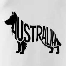 Austrálsky Ovčiak - nápis v tele