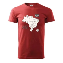 Brazília mapa s názvami regiónov