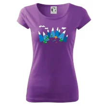 Lyžiar a farebné hory