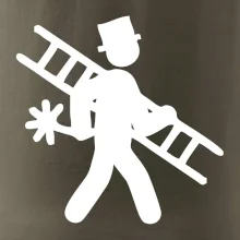 Kominík logo + nápis na zádech