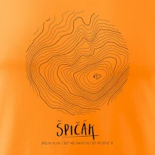 Špičák - vrstevnice v kruhu