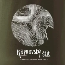 Kôprovský štít - vrstevnice v kruhu