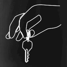 Kľúče a ruka jedným ťahom