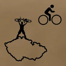 Mapa ČR + kolo na prsu