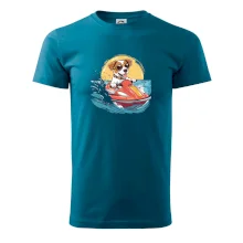 Jack russell teriér na vodnom skútri