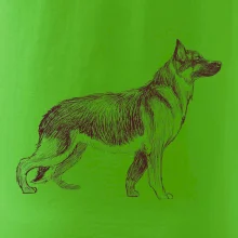 Nemecký ovčiak - kreslený skica  