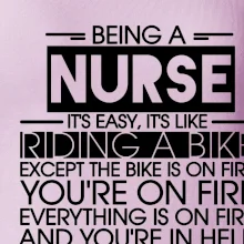 Being a nurse - bike Being a nurse - bike