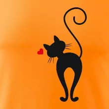 Zamilovaná mačka zozadu