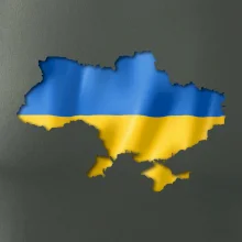 Ukrajina vlajka mapa