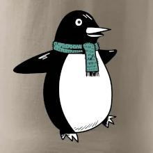 Tučniak so zeleným šálom