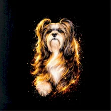 Obrázok poltón Shih-tzu bežiaci