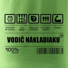 Čiarový kód - Vodič nákladiaku