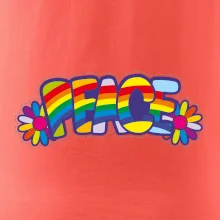 Peace nápis dúhový