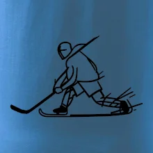 Kreslený hokejista tučnou fixkou