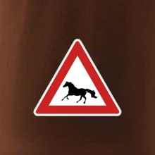 Dopravná značka - Pozor kôň bežiaci